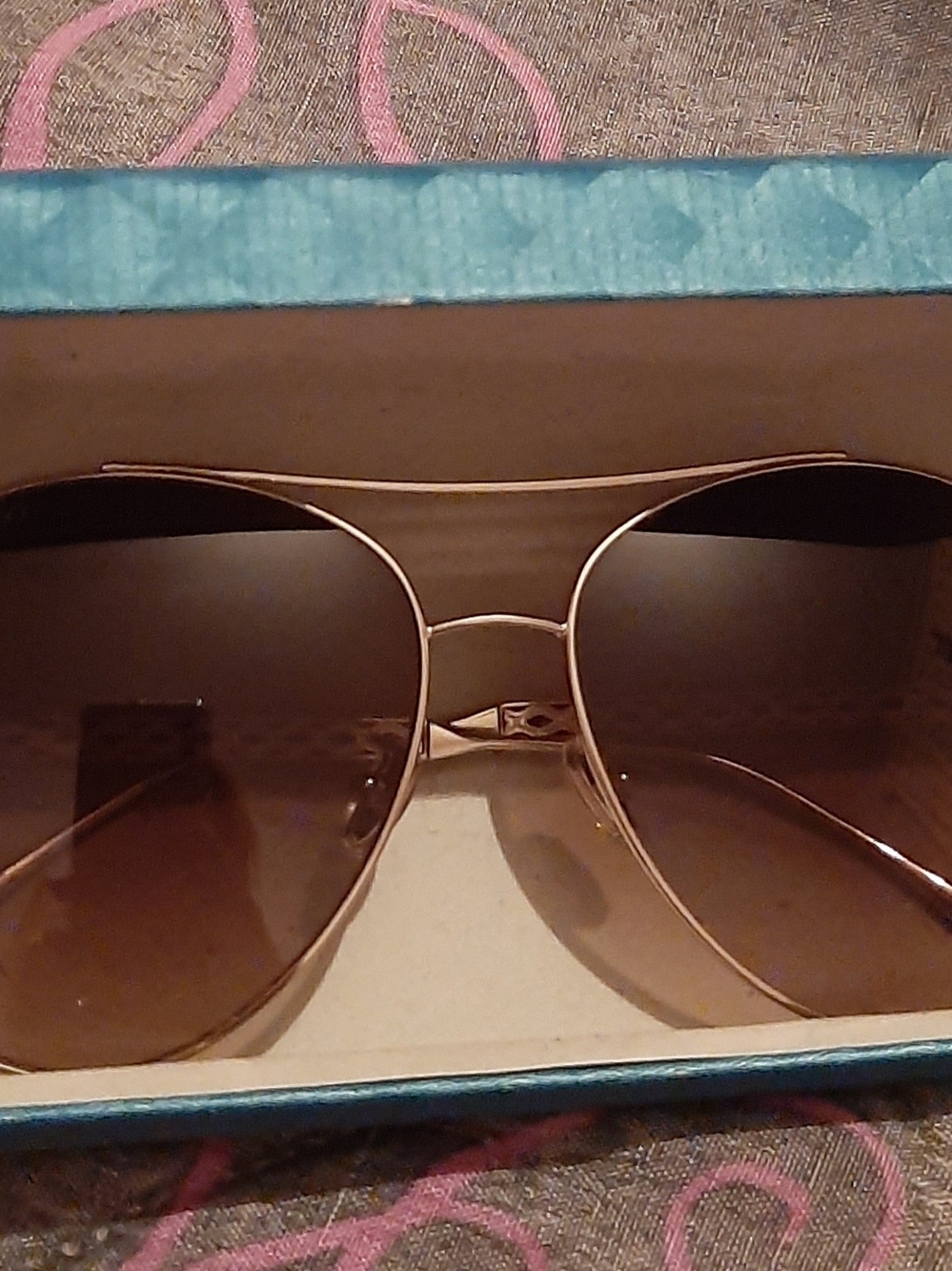 Jimmy Choo Brown Gradient Aviator Sunglasses